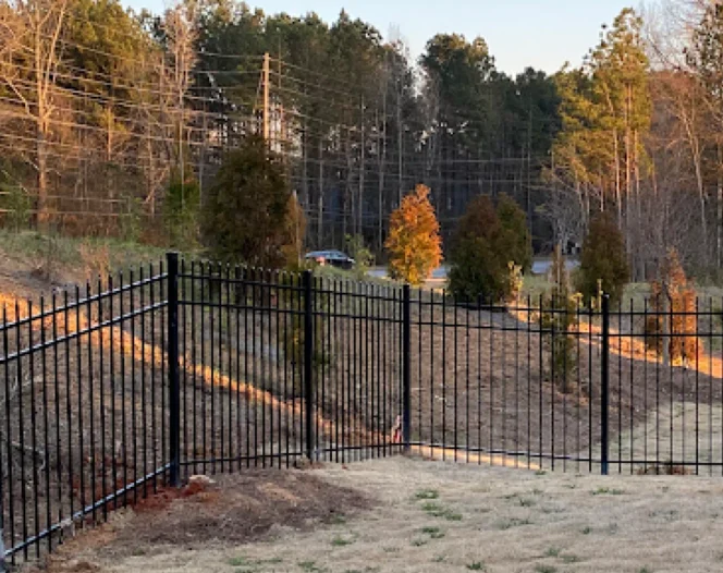 metal fencing od a house