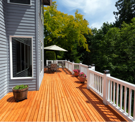 newly constructed decks